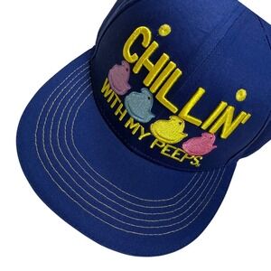 Peeps Chillin With My Peeps Blue Snapback Hat Brisco Brands Baseball Cap Easter